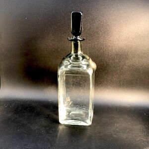 VINTAGE 60s Magnor Smoky Glass Norweigian Hand Blown  Decanter